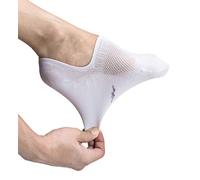 Pro Mountain Seamless No Show Socks - 6 Pack Casual Sneakers Liner Thin Cotton Footies Non Slip M Size 10 US Women Sho 8-10 Men 7-9 White 6 Pairs Pack