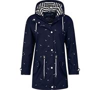 PRO-X elements Damenmantel Friesennerz Marly I Regenmantel mit variierbaren Ärmeln & Schwalbenprint I Damen Regenjacke mit Kordelzug, Taschen, Kapuze