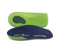 Pro11 Wellbeing Orthopädische Einlegesohlen, mit Fersenpolster, gegen Plantarfasziitis/Metatarsalgie, 3/4-Länge, sehr dünn