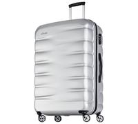 Probeetle by Eminent Koffer Voyager VII Erweiterbar 77cm 119/134L Hartgepäck Super Leicht Anti-Kratz-Hartschale 4 Doppelrollen TSA Schloss Silber