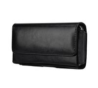 Professionelle Handy-Hüfttasche mit sicherer Gürteltasche, verschleißfestes PU-Gewebe für Sport, Wandern, Schnellverschluss, Hüfttasche aus PU, Horizontale Tasche, Schwarz, Large