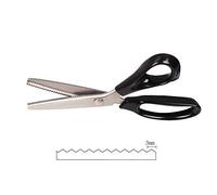 Professionelle Zackenschere - Edelstahl Wellenschliffschere Handarbeit Schneiderschere gezackt Wellenschliff Schnitt Kurve für Leder Stoff Papier Mehrzweck-Zackenschere Serrated 3mm
