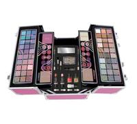 Professioneller Kosmetikkoffer aus Metall, Rosa, 100 Stück, 30,4 x 23,4 x 20,6 cm