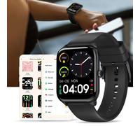 Profi Fitness SmartWatch Bluetooth, multicolor Touch Display, schwarz, Fitnesstracker m. 20 Sportmodi, Schlafüberwachung, Herzfrequenz, Taschenlampe