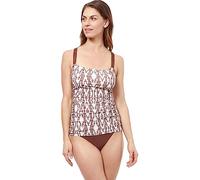 Profile by Gottex Damen Iota D-Cup Rundhals Tankini-Oberteil, braun/weiß, 85D