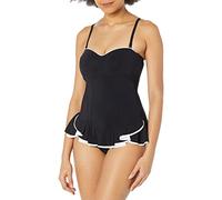 Profile by Gottex Damen Standard Belle Curve Bandeau Badekleid, Schwarz/Wh, 42