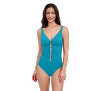 Profile by Gottex Damen Tutti Frutti V Neck One Piece Swimsuit Badeanzug, Jade, (40) D