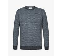 Profuomo Regular Fit Pullover blau, Einfarbig