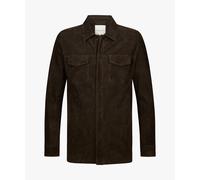 Profuomo - Dunkelbraunes Veloursleder-Overshirt dunkelbraun - Gr. - M