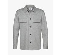 Profuomo - Graues Wolle Knitted Overshirt hellgrau - Gr. - M
