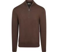 Profuomo Half Zip Pullover Luxury Basic Braun - Größe M Braun M