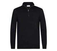 Profuomo Luxury Regular Fit Troyer navy, Einfarbig