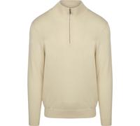 Profuomo Luxury Regular Fit Troyer ecru, Einfarbig