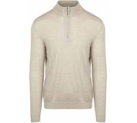 Profuomo Half Zip Pullover Merinowolle Beige - Größe XXL Beige XXL