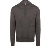 Profuomo Half Zip Pullover Merinowolle Dunkelbraun - Größe S Braun S