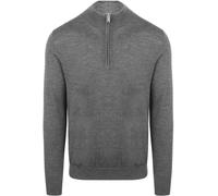 Profuomo Regular Fit Pullover grau, Einfarbig