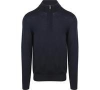 Profuomo Half Zip Pullover Merinowolle Navy - Größe M Dunkelblau M