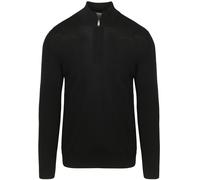Profuomo Half Zip Pullover Merinowolle Schwarz - Größe L Schwarz L