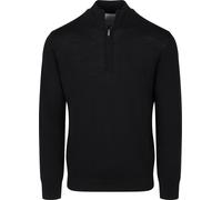 Profuomo Half Zip Pullover Merinowolle Schwarz - Größe S Schwarz S