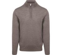 Profuomo Half Zip Pullover Merinowolle Taupe - Größe XXL Taupe XXL