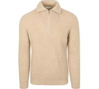 Profuomo Half Zip Pullover Wolle Sand - Größe XL Beige XL