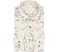 Profuomo Hemd Blumenmuster Beige - Größe 40 Beige 40