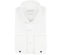 Profuomo Hemd Cutaway Doppel Manschette Off White - Größe 39 Wollweiß 39