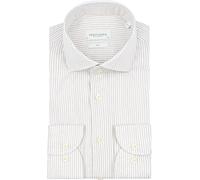 Profuomo Hemd Extra Lange Ärmel Travel Streifen Beige - Größe 38 Beige 38