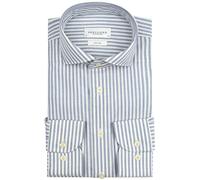 Profuomo Hemd Peached Streifen Flanell Blau - Größe 41 Hellblau 41