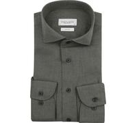Profuomo Slim Fit Flanellhemd grün, Einfarbig