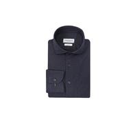 Profuomo Hemd Peached Twill Flanell Navy - Größe 44 Dunkelblau 44