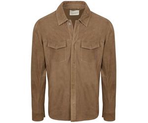 Profuomo Hemdjacke Wildleder Taupe - Größe L Taupe L