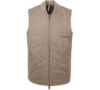 Profuomo Herringbone Weste Sand - Größe 54 Beige 54