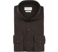 Profuomo Japanese Knitted Hemd Dunkelbraun - Größe 40 Braun 40