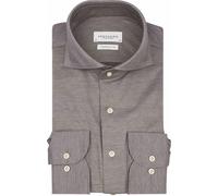 Profuomo Japanese Knitted Hemd Mélange Braun - Größe 42 (L) Braun 42