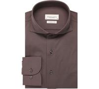 Profuomo Japanese Knitted Slim Fit Jerseyhemd aubergine, Einfarbig
