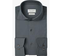 Profuomo Japanese Knitted Slim Fit Jerseyhemd blau, Einfarbig