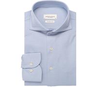 Profuomo Japanese Knitted Slim Fit Jerseyhemd hellblau, Einfarbig