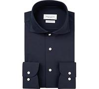 Profuomo Japanese Knitted Hemd Dunkelblau - Größe 38 Dunkelblau 38