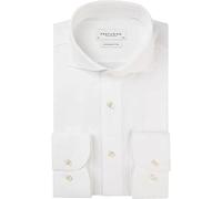 Profuomo Langarm Business Hemd Knitted Slim Fit, Weiß 39