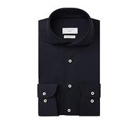 Profuomo Regular Fit Businesshemd aus Baumwollmischung in Marine, Größe 42