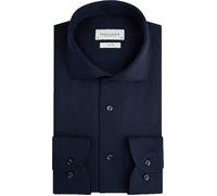 Profuomo Knitted Hemd Dunkelblau - Größe 45 (3XL) Blau 45