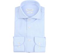Profuomo Slim Fit Jerseyhemd hellblau, Einfarbig