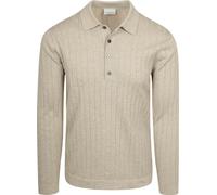 Profuomo Langarm - Longsleeve Poloshirt Dropneedle Beige - Größe XXL Beige XXL