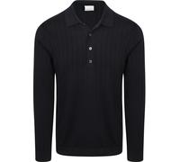 Profuomo Langarm - Longsleeve Poloshirt Dropneedle Navy - Größe XXL Dunkelblau XXL