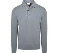 Profuomo Langarm - Longsleeve Poloshirt Luxury Basic Blau - Größe L Blau L