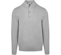 Profuomo Luxury Regular Fit Longsleeve Poloshirt grau, Einfarbig