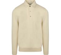 Profuomo Luxury Regular Fit Longsleeve Poloshirt ecru, Einfarbig