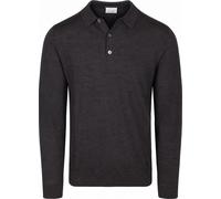 Profuomo Langarm - Longsleeve Poloshirt Merinowolle Dunkelbraun - Größe M Braun M
