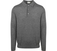 Profuomo Langarm - Longsleeve Poloshirt Merinowolle Grau - Größe L Grau L